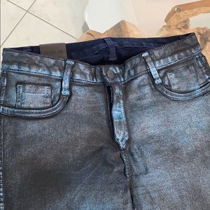 Bleulab shiny blue skinny jeans